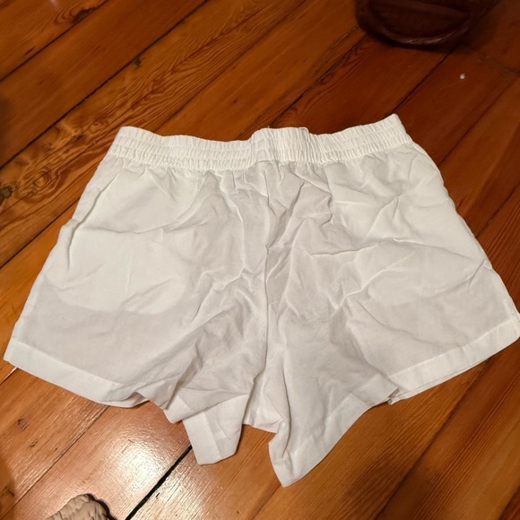 Victoria’s Secret White Linen Blend Drawstring Shorts NWT Size L - Picture 4 of 11